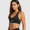 Naked cut out design beautiful back fitness tops running high intensity yoga bra vest halter sports intimates women
