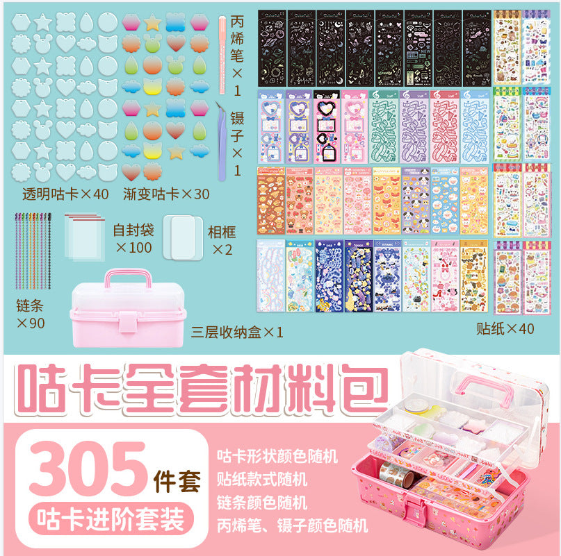 Diy guka stickers birthday gifts for girls playing house cartoon accessories toys storage kids educational stalls