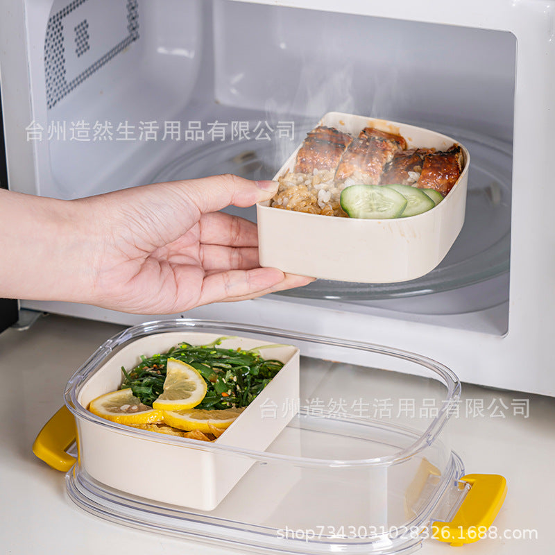 Portable fruit food crisper with filtered water outdoor camping picnic sealed bento box mobile small refrigerator