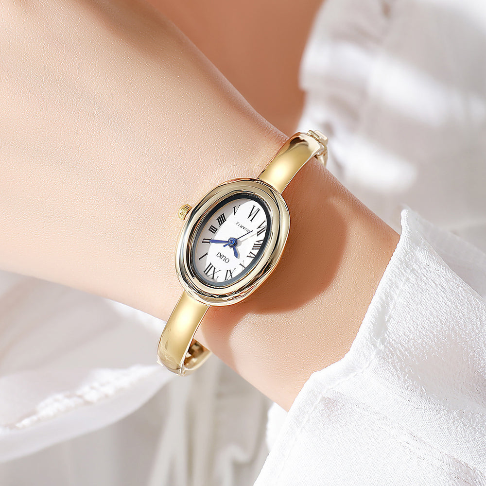 New bathtub bracelet women's watch women's watch fashion oval roman scale women's watch quartz watch wholesale