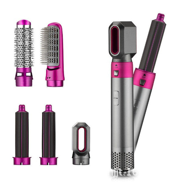 Cross-border hot comb 5-in-1 hot air comb aluminum alloy hair straightener automatic curling iron electric hair dryer