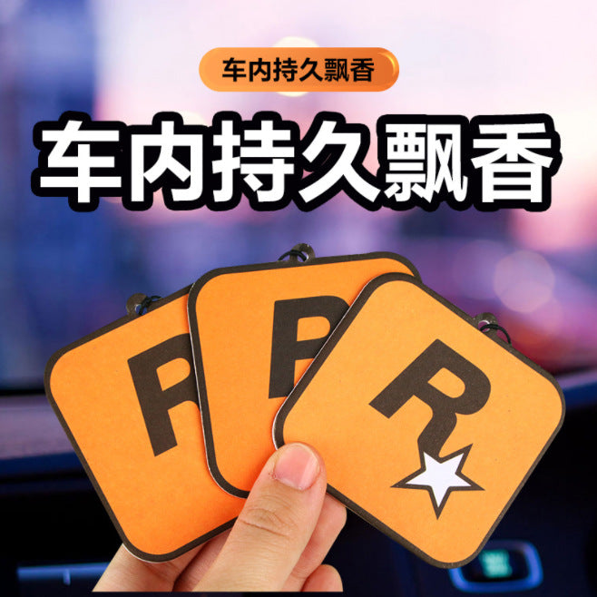 Car aromatherapy fragrance tablets, car odor eliminator, lanyard incense tablets, trendy car long-lasting light fragrance tablets, r star car accessories
