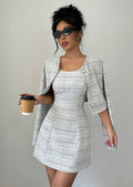 european and american cross-border women's fashion new spring/summer sequin dress - chanel-inspired style