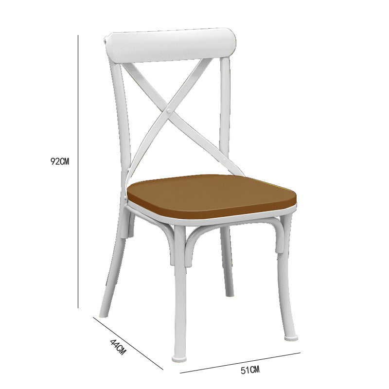 Bar cafe wall commercial wood bar table and chair combination Internet celebrity long wrought iron soft seat back dining table and chair
