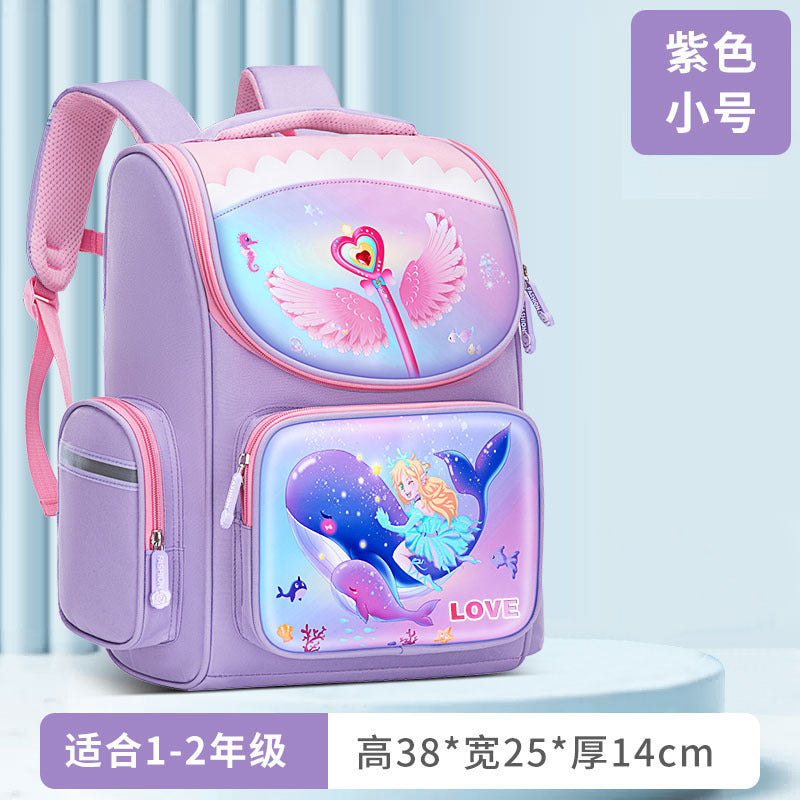 New kids' backpack - lightweight, spine-supporting schoolbag for elementary school students, grades 1-6, cute space-themed design for boys and girls