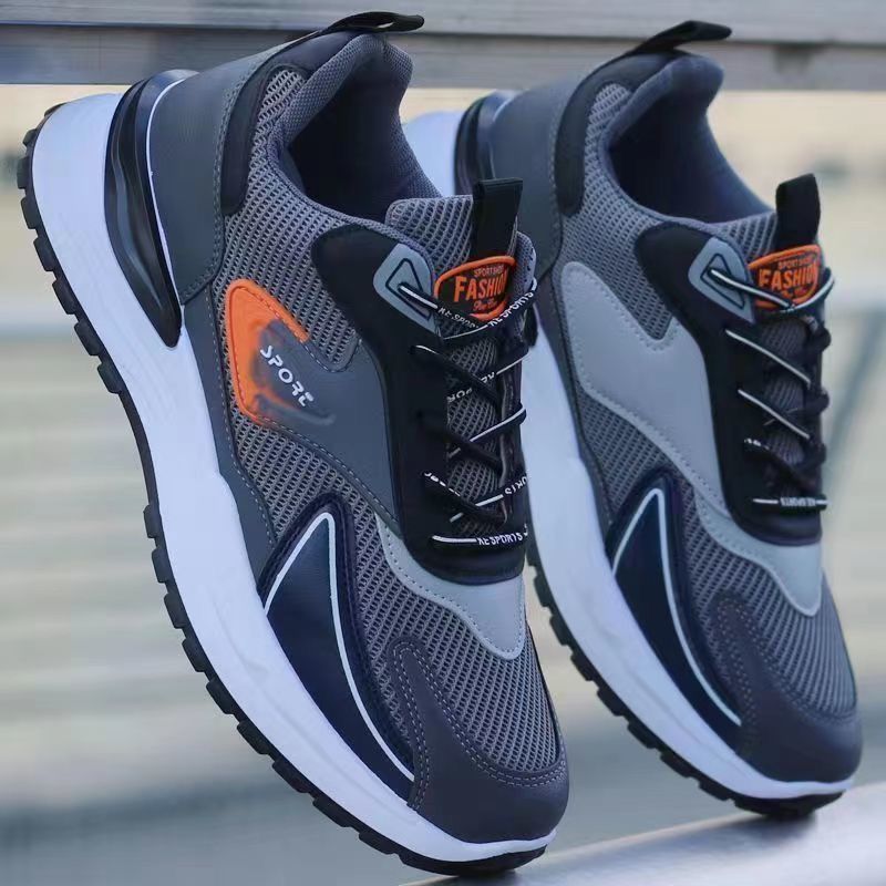 Men's athletic shoes, new spring/summer collection, breathable mesh sneakers, men's casual shoes, non-slip soft sole running shoes, chunky dad shoes for men
