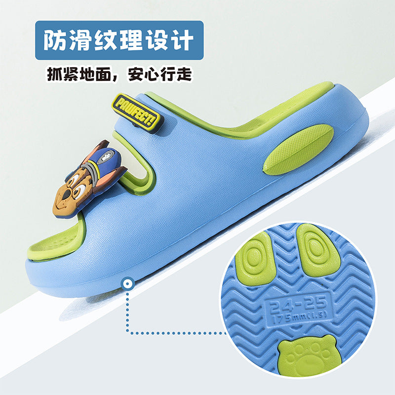 Paw patrol kids clogs boys slippers stepping on shit indoor non-slip kids boys beach shoes girls sandals