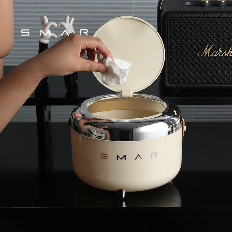 Kitchen wall-mounted trash can - hands-free, lid & rolling wheel, removable, wet & dry separation, large capacity storage bin