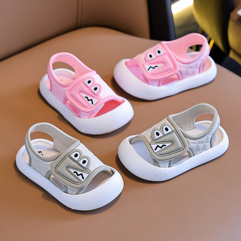 Baby boys' sandals summer girls' plastic anti-spill soft sole non-slip toddler first walker infant sandals 0-1-2-3 years