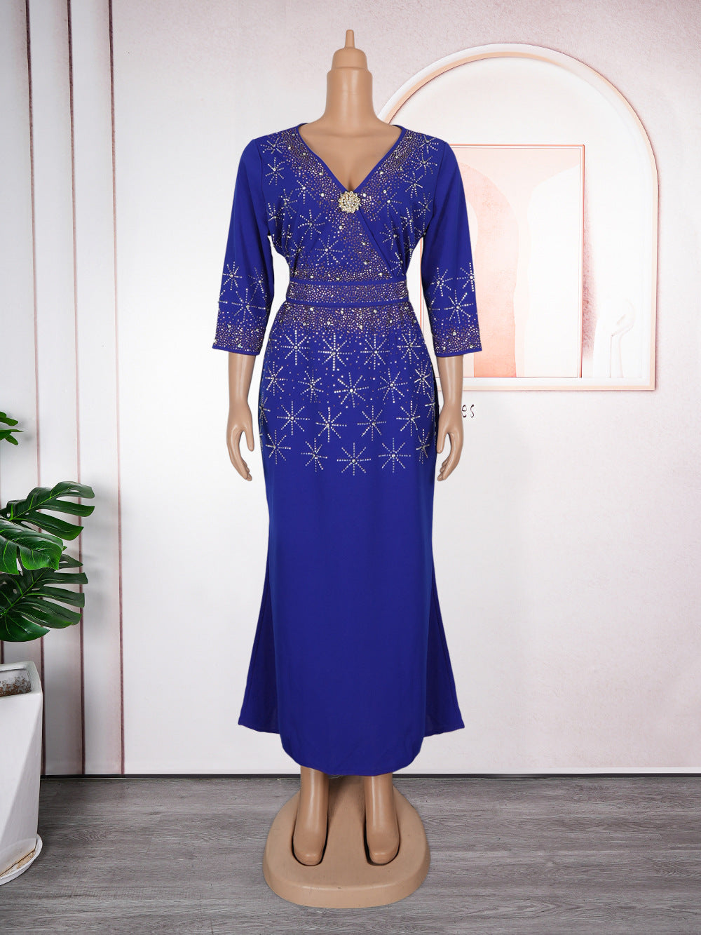 Aliexpress elegant women's dress fashion cross-border foreign trade african new arrivalplus sizedress
