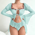 Pure desire style cross-border dropshipping women's sexy bikini foreign trade fashion nightgown separates big red black