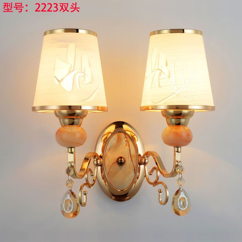 European style wall lamp - bedroom bedside light, modern minimalist aisle light, creative hotel living room corridor wall lamp, stairway light