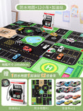 Gas station + 12 alloy cars + large play mat, includes 3 batteries + screwdriver
