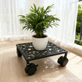 Wrought iron plant pot tray - outdoor garden, balcony, living room decorative plant stand, support base, removable flower pot base
