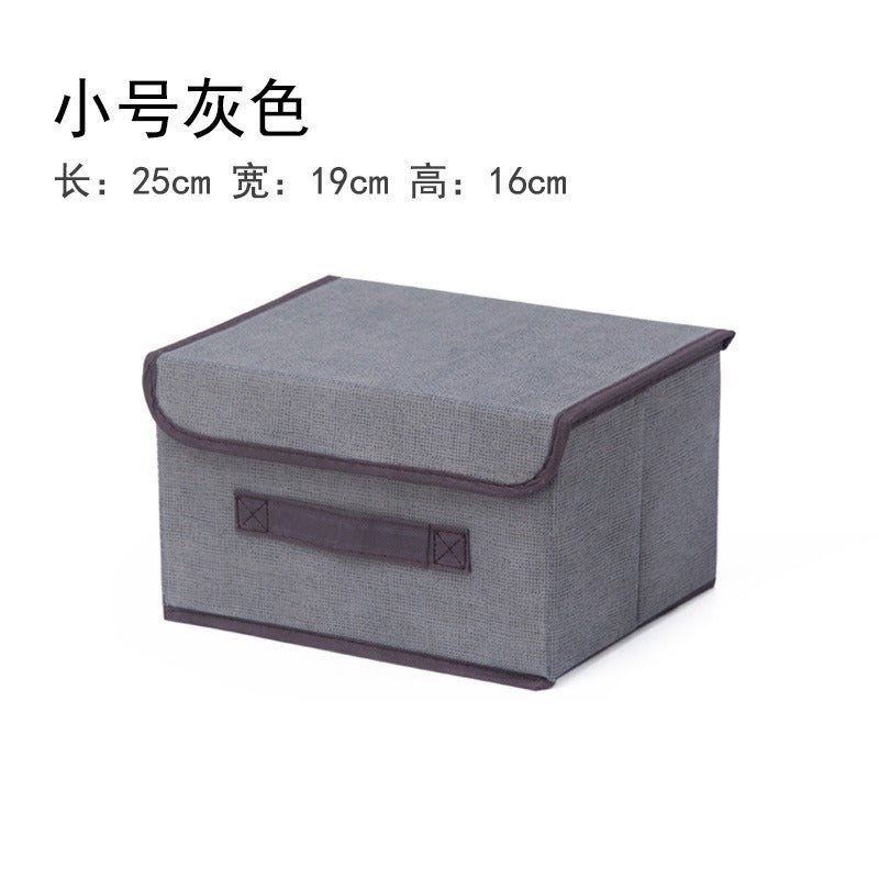 Fabric Flip Storage Box Student Dormitory Folding Clothes Toys Underwear Bras Socks Box Finishing Box