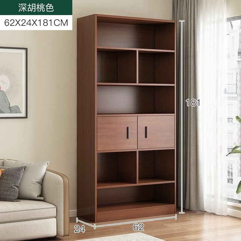 Bookcase floor-standing locker for home living room display cabinet wall-mounted storage locker bedroom with door dust-proof bookshelf