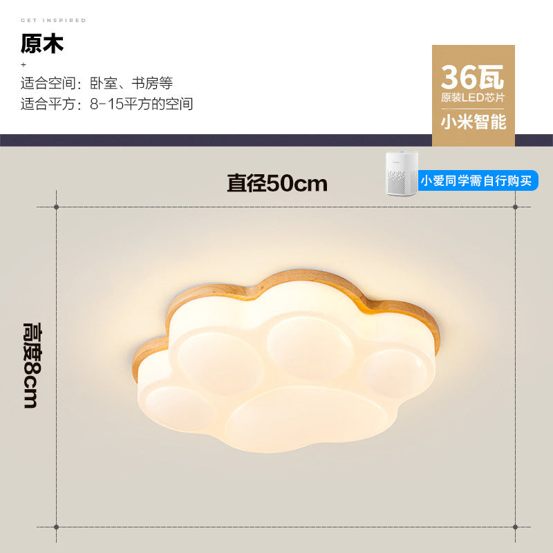 Cream wind warm children's room creative cute cat claw bedroom light ceiling light modern simple master bedroom room lighting