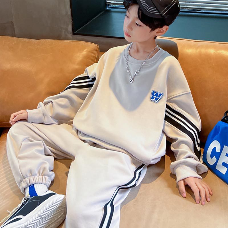 Boys' fall tracksuit set - new  collection - mid-to-large size boys' sweatshirt and sweatpants - spring/autumn casual trendy kids' clothing