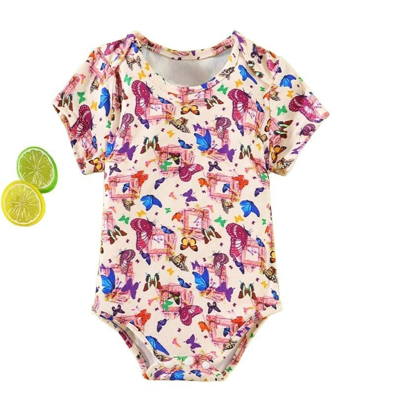 wholesale short-sleeved polyester imitation cotton khaki plain color men's and women's newborn baby plain color sublimation triangle onesie