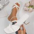 Plus size women's summer sandals & slippers for export - chunky heel, square toe, high heel, new  collection