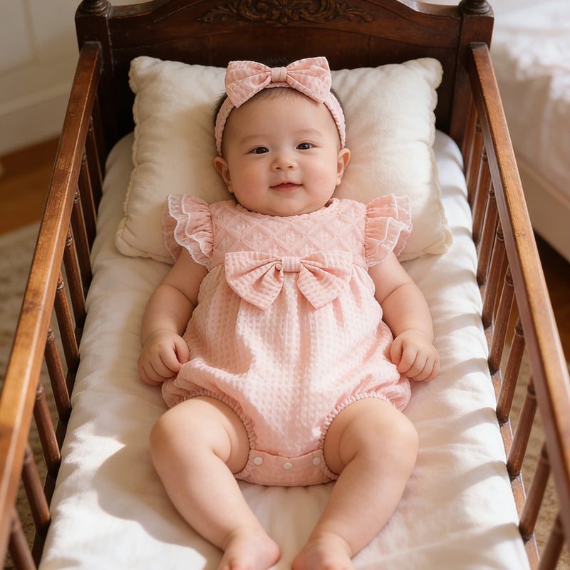 Wholesale baby clothes summer thin newborn clothes baby girl one-piece type a triangle bag butt clothes summer