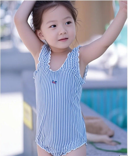 Baby girl's beach vacation one-piece swimsuit - danish style, new  collection, cute kids' swimwear