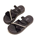 Xiaoxiangfengthick sole slippers for women outwear 2025 summer new arrival gentle fairy style two-wear sandals with skirt