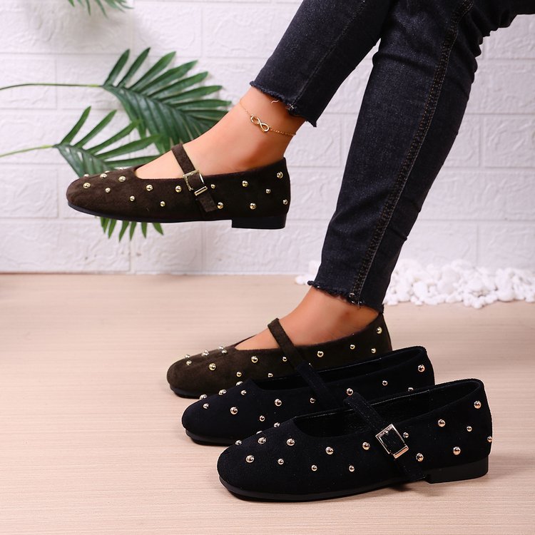 spring/autumn new arrivals: women's flat shoes for cross-border e-commerce, plus sizes available. 0.5cm heel height difference. wholesale options available. dropshipping to  and