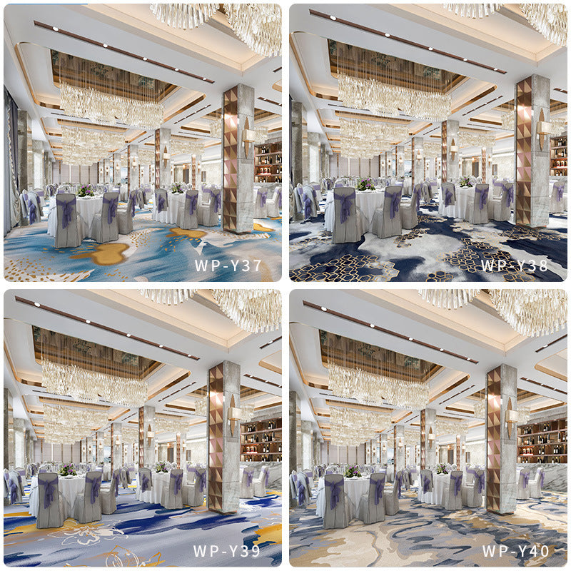 Printed carpet 800g personalized hotel banquet hall box corridor flame retardant b1 level full floor splicing modern casual