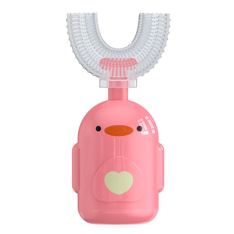 English card-mounted children's u-shaped toothbrush baby oral oral cleaning children's toothbrush soft-bristled silicone toothbrush