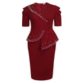 Am041035new arrivalexport beading rufflesdress cross-border party elegant hip skirt dresses