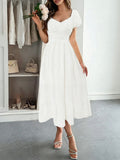 French retro bubble waist slimming look a-line large swing medium long independent station cross-border best selling women's clothing
