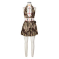 supply sexy european and american clothing camouflage naked back tie backpleated skirtfashionsuit