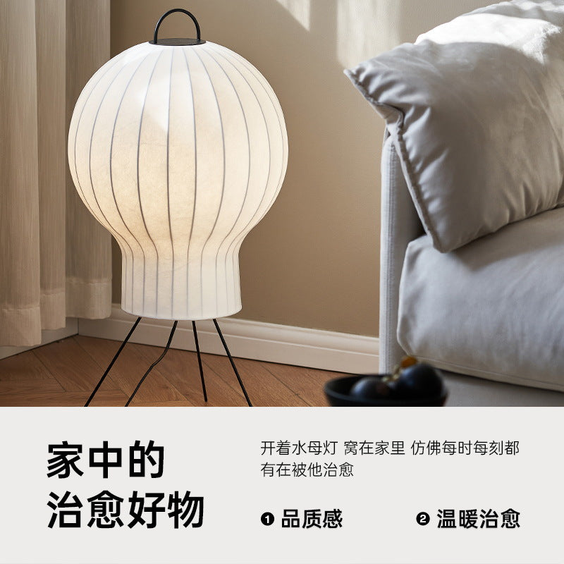 Balloon floor lamp design vertical living room table lamp minimalist cream wind living room sofa bedroom atmosphere silk lamp