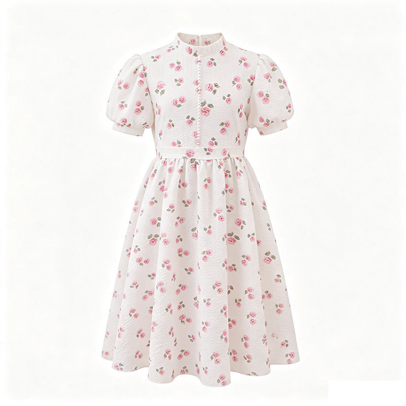 girls' dresses summer toddler  new floral print dress summer outfit kids girls chic princess dress