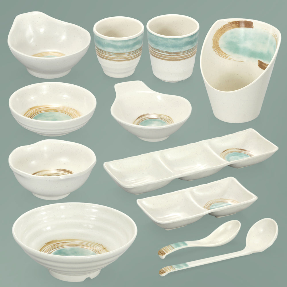 Melamine hot pot side dish plate beef plate imitation porcelain sushi plate korean style barbecue dish plate palace style hotel bowl and dish suit