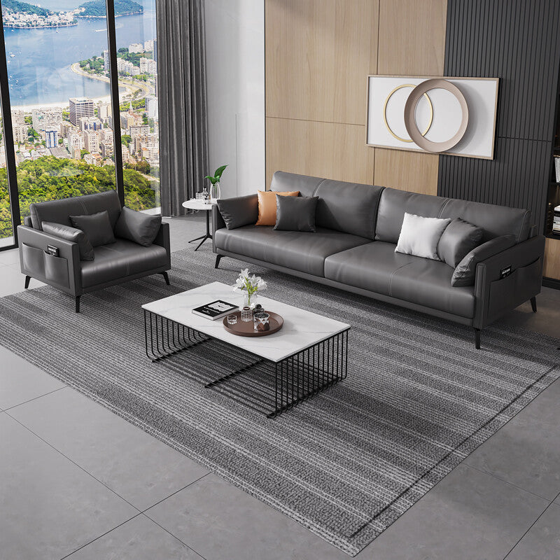 Saint li minimalist office sofa and coffee table set - reception area, meeting room, and small apartment office furniture