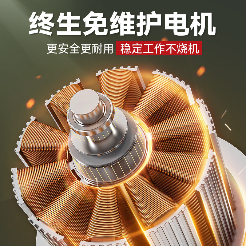 Nanwei brushless electric chainsaw rechargeable lithium chainsaw for home small handheld saw digital display pruning saw outdoor lumbering saw
