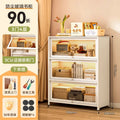 Cloud white 3 doors 90*30*106cm [thick material, tempered glass]