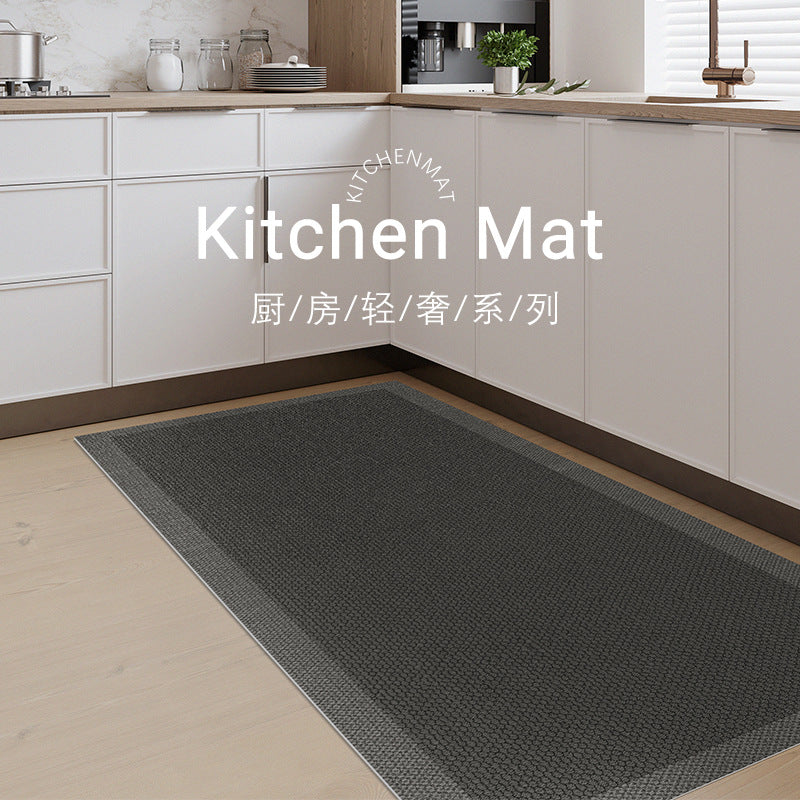 For homekitchen floor mat non-slip oil-proof wipeable no-wash for home stain-resistant waterproof door mat absorbent floor mat