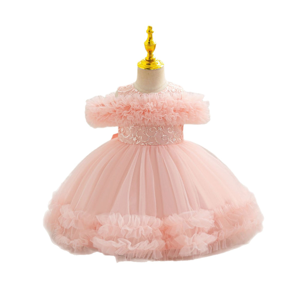 Fashionexportnew arrivalgirl princess dress stage performance baby girl birthday puff cake skirt kids dress