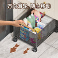 Bathroom cabinet under storage rack laundry detergent bathroom wheeled storage basket wash basin under washbasin movable storage rack
