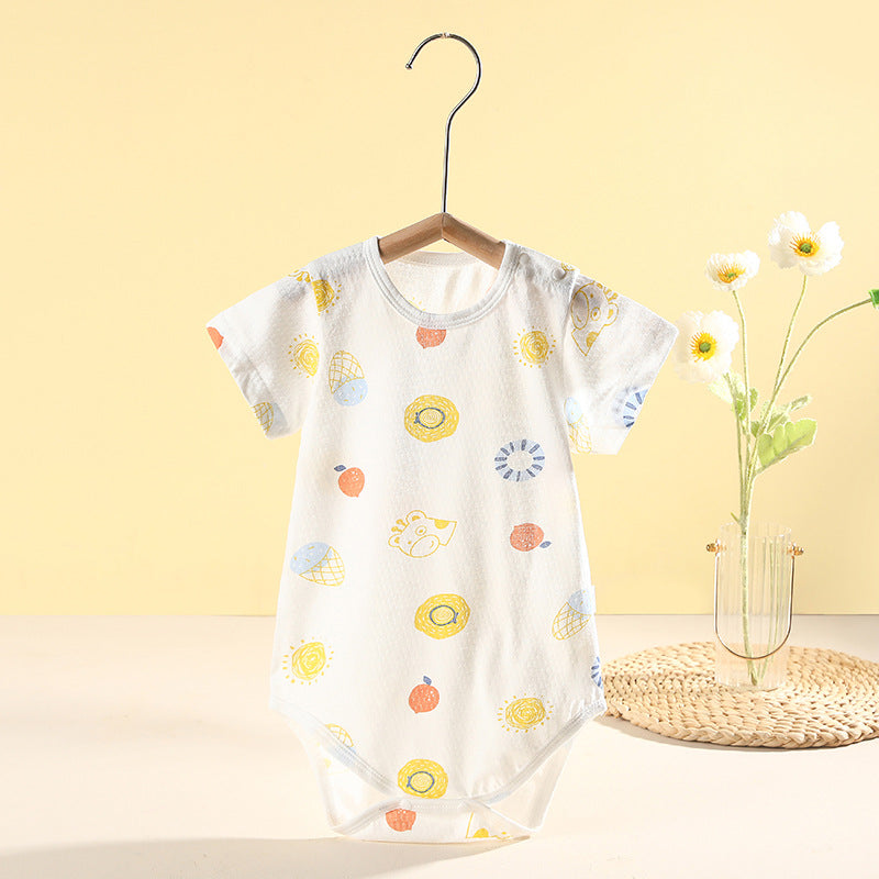 Baby short-sleeved romper, summer romper, triangle romper, newborn summer pajamas, baby onesie