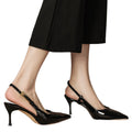 Women's high heels: new 2025 collection - metallic stiletto pointed-toe thong sandals, sexy red patent leather closed-toe heels for the modern woman