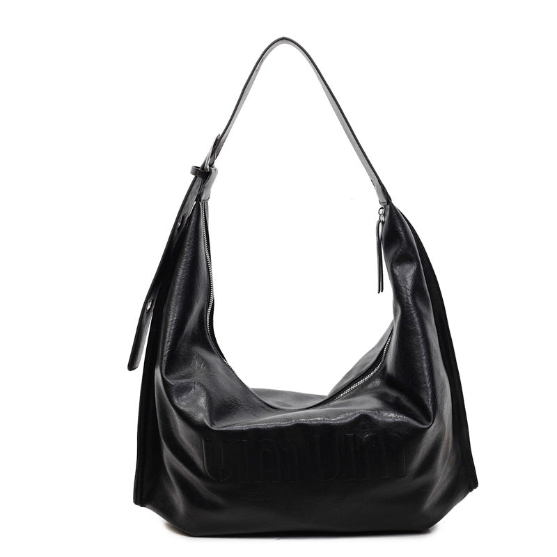 Large capacity tote bag women's 2025 new work clothingeasiest for match underarm bag niche styleretroclassy light luxury shoulder bag