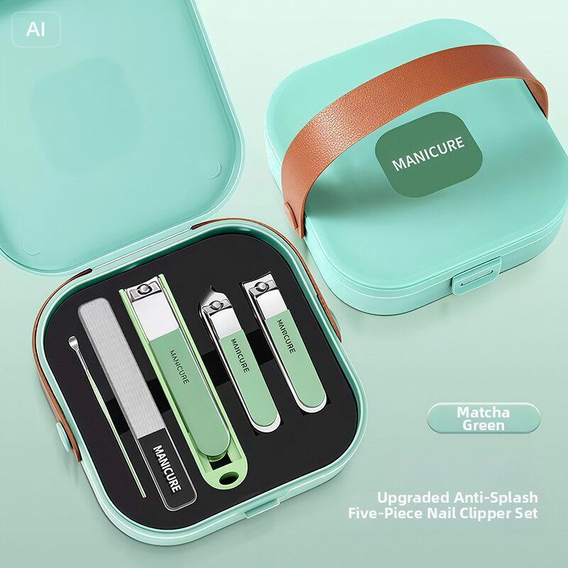 Portable anti-splash nail clipper set 5-8pcs manicure kit