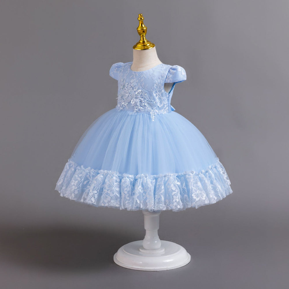 Exportin stockchildren's dresslace tutu princess dress one year old evening dress female baby dress