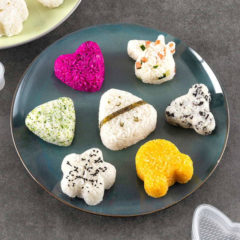 Multi-layer rice ball mold heart shape diy military ship sushi mold baking tool multi-layer sushi supplementary food bento tool