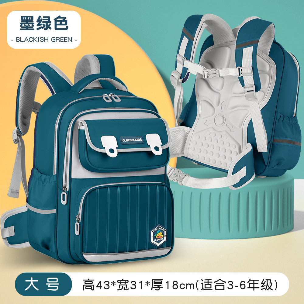 Little yellow duck elementary school backpack - grades 1-6, unisex, ergonomic design for back support, lightweight, large capacity, perfect for 3rd grade