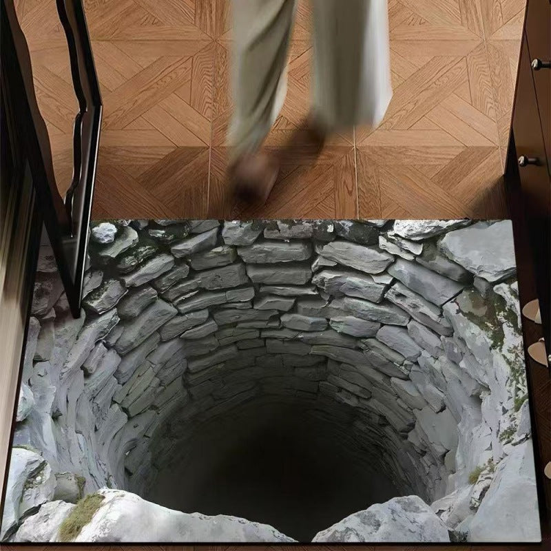 3d visual trap floor mat bathroom absorbent mat non-slip foot mat entrance door mat entrance door mat